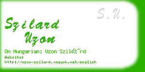 szilard uzon business card